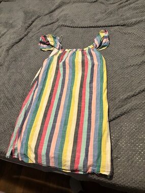 Womens size 8 J.CREW Multi-Color Striped Summer Dress Top